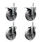 Service Caster 5 Inch Semi Steel Swivel 34 Inch Threaded Stem Caster Set 2 Total Lock Brakes SCC-TSTTL20S515-SSR-34212-2-S-2 - alternate 1